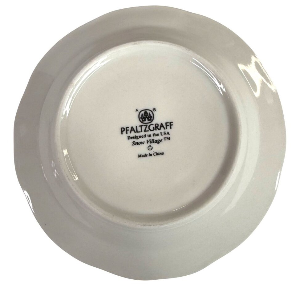 Pfaltzgraff Snow Village Mugs & Saucers Set Of 2 Christmas Angel Farm Barn VTG - Picture 13 of 13